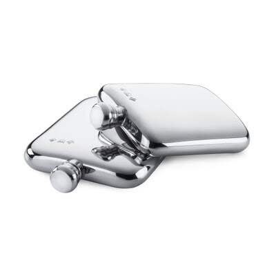 British hip flask pewter